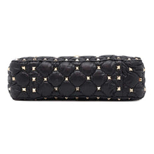 将图像加载到图库查看器中，Valentino Garavani Moncler Studded Chain Shoulder Bag BlackQW2B0122GJJ Nylon
