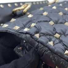 将图像加载到图库查看器中，Valentino Garavani Moncler Studded Chain Shoulder Bag BlackQW2B0122GJJ Nylon
