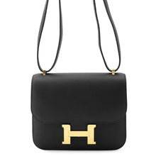 将图像加载到图库查看器中，HERMES Constance Miroir Black Epsom Size Mini
