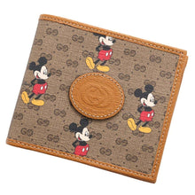 Load image into Gallery viewer, GUCCI Disney Collaboration Bi-Fold Wallet Brown602549 GG SupremeCanvas
