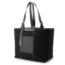 Load image into Gallery viewer, HERMES Etriviere Pocket Tote Bag Black Vache Hunter Leather Swift Leather Toile Goelan Size 35
