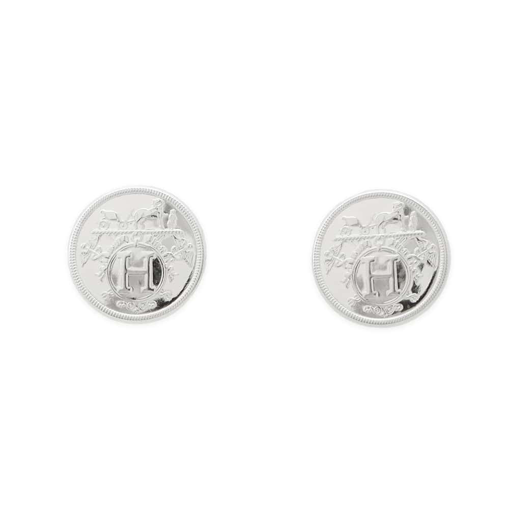 HERMES Ex Libris Earrings Size TPM SV925