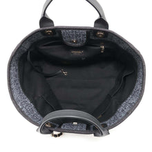 Load image into Gallery viewer, CHANEL Deauville Navy/BlackA66941 Straw Leather Size GM
