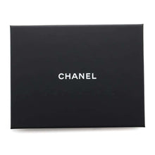 Load image into Gallery viewer, CHANEL CC Logo Ribbon Motif Scrunchie Beige/White/NavyAA9376 Silk100%
