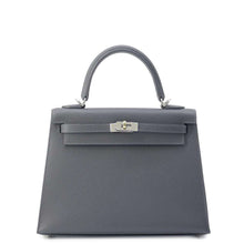 将图像加载到图库查看器中，HERMES Kelly Sellier Ardoise Epsom Size 25
