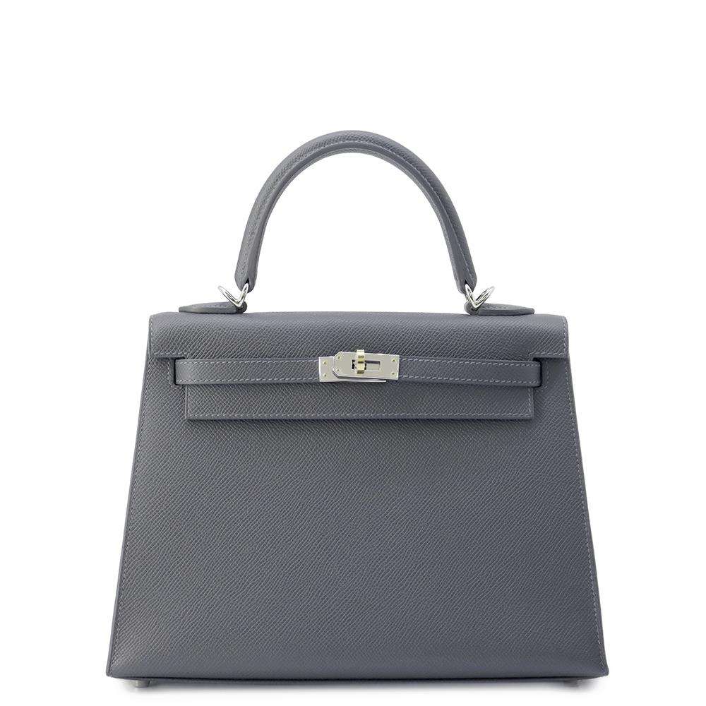 HERMES Kelly Sellier Ardoise Epsom Size 25