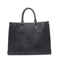 将图像加载到图库查看器中，LOUIS VUITTON Onthego NoirM45595 Monogram Empreinte Leather Size MM
