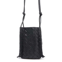 Load image into Gallery viewer, Bottega Veneta INTRECCIATO Strap Pouch Bag Black709279 Lambskin
