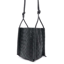 Load image into Gallery viewer, Bottega Veneta INTRECCIATO Strap Pouch Bag Black709279 Lambskin
