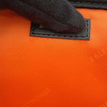 将图像加载到图库查看器中，BALENCIAGA Navy Kabas Black/Orange339933 Nylon Size S
