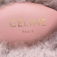 Load image into Gallery viewer, CELINE Triomphe Slide Sandals Pink Fur Size 36
