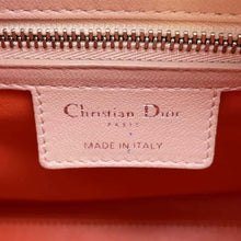 将图像加载到图库查看器中，Dior Lady Dior 2way Bag Pink/Orange Leather Size Medium
