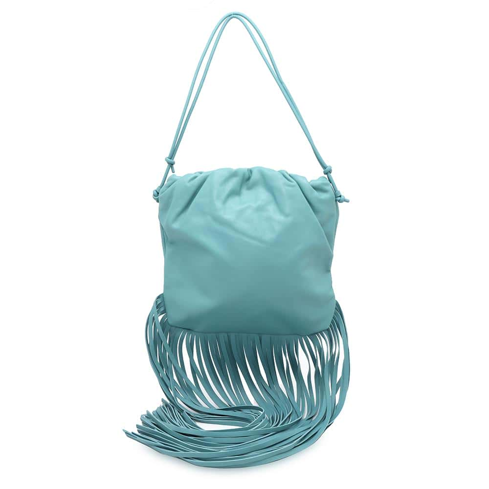 Bottega Veneta The Fringe Shoulder Bag Blue630363 Leather