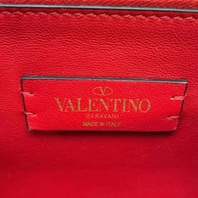 将图像加载到图库查看器中，Valentino Garavani V sling Shoulder Bag White/Beige/Red Leather
