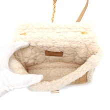 Load image into Gallery viewer, Dior Caro Chain Shoulder Bag Brown/White Mouton suede
