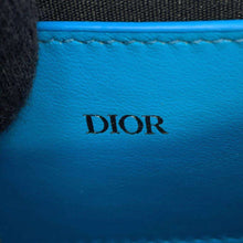 将图像加载到图库查看器中，Dior Dior Padlock Nano Pouch Blue Leather
