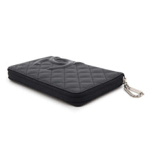 Load image into Gallery viewer, CHANEL Cambon Line Zip Around Long Wallet Black/PinkA50078 Calf Leather/Patent Leather
