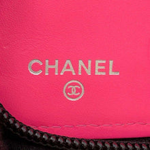 Load image into Gallery viewer, CHANEL Cambon Line Zip Around Long Wallet Black/PinkA50078 Calf Leather/Patent Leather
