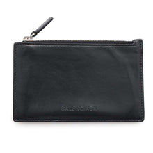 Load image into Gallery viewer, BALENCIAGA Logo Fragment Case Black/Green664044 Calf Leather
