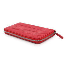 将图像加载到图库查看器中，Bottega Veneta INTRECCIATO LONG WALLET Red/Pink577775 Leather
