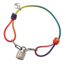 Load image into Gallery viewer, LOUIS VUITTON Bracelet Silver Lock It Virgil Abloh Righe Rainbow Righe RainbowQ05269 Metal
