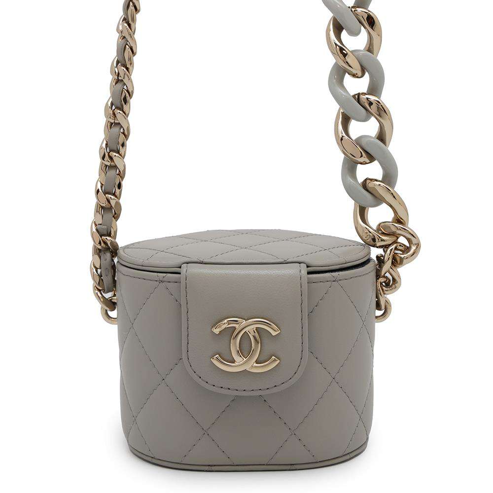 CHANEL Vanity Chain Bag GrayAP2428 Lambskin