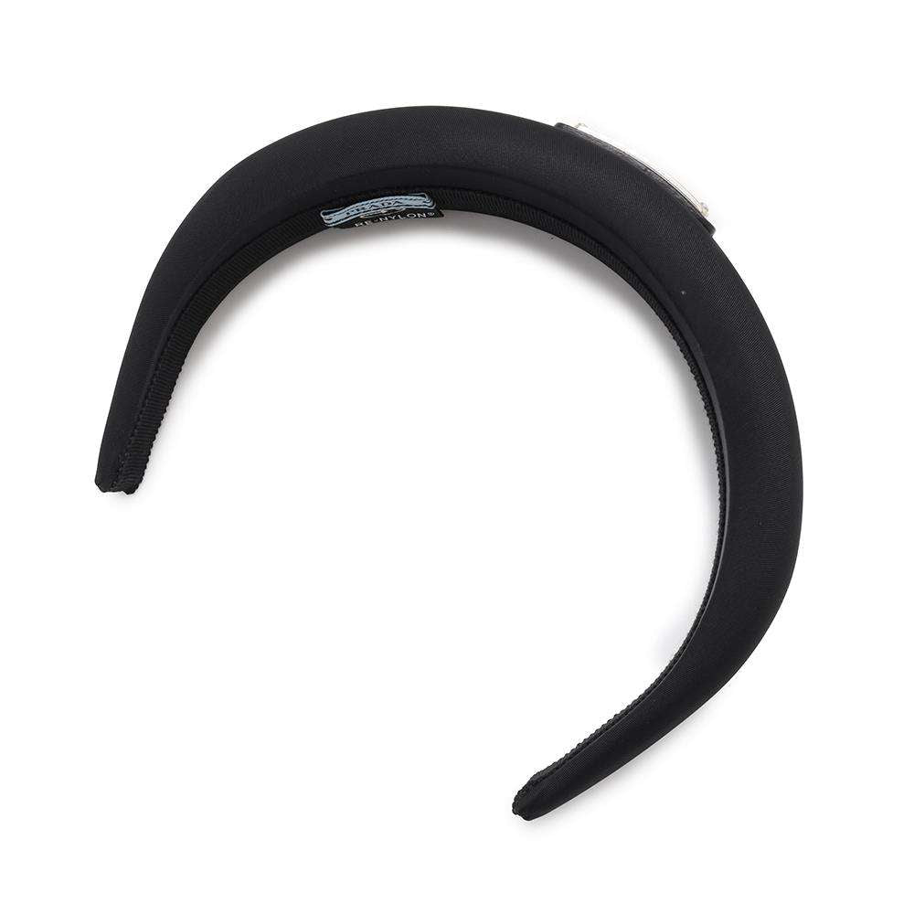 PRADA triangle logo headband Black1IH016 Nylon