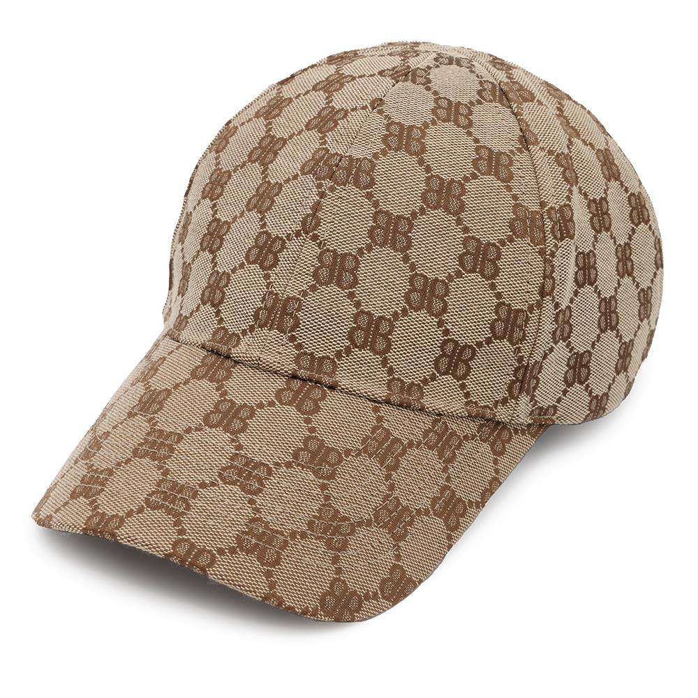 BALENCIAGA Hacker Project Gucci Collaboration Cap Size L Beige/Brown680717 Polyester64% Nylon18% Cotton18%