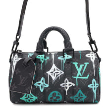 Load image into Gallery viewer, LOUIS VUITTON Keepall Bandouliere NoirM21399 Monogram Eclipse Graffiti Size 25
