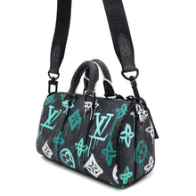 将图像加载到图库查看器中，LOUIS VUITTON Keepall Bandouliere NoirM21399 Monogram Eclipse Graffiti Size 25
