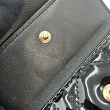 将图像加载到图库查看器中，Dior Cannage Lady Dior Lotus Wallet BlackS0181OVRB Patent Calf Leather
