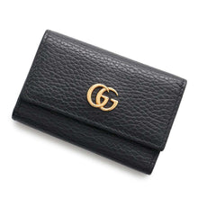 Load image into Gallery viewer, GUCCI Double G 6 Key Case Black456118 Leather
