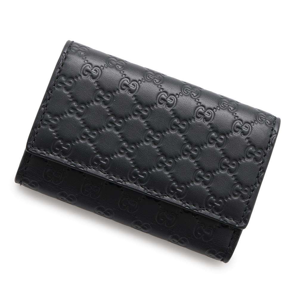 GUCCI MicroGuccissima 6-Key Case Black150402 Leather