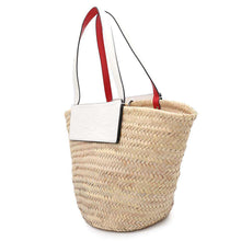 将图像加载到图库查看器中，Christian Louboutin Rubishore White/Natural1215220 Raffia Leather
