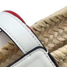 将图像加载到图库查看器中，Christian Louboutin Rubishore White/Natural1215220 Raffia Leather
