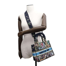 Load image into Gallery viewer, Dior Lady Delight 2wayHandbag Navy/Multicolor Canvas
