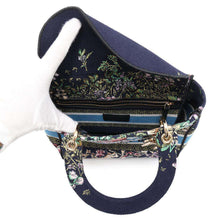 Load image into Gallery viewer, Dior Lady Delight 2wayHandbag Navy/Multicolor Canvas
