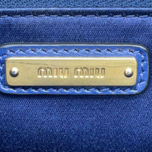 将图像加载到图库查看器中，MIUMIU Tote Bag Blue Leather
