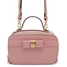 将图像加载到图库查看器中，Ferragamo Vara Ribbon 2way Bag Pink22 E004 Leather
