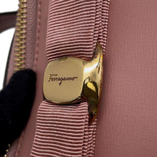 将图像加载到图库查看器中，Ferragamo Vara Ribbon 2way Bag Pink22 E004 Leather
