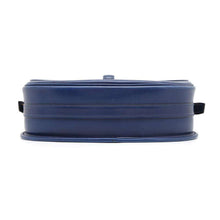 将图像加载到图库查看器中，HERMES Balle de Golf Blue Leather
