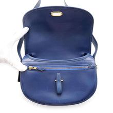 将图像加载到图库查看器中，HERMES Balle de Golf Blue Leather
