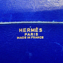 将图像加载到图库查看器中，HERMES Balle de Golf Blue Leather
