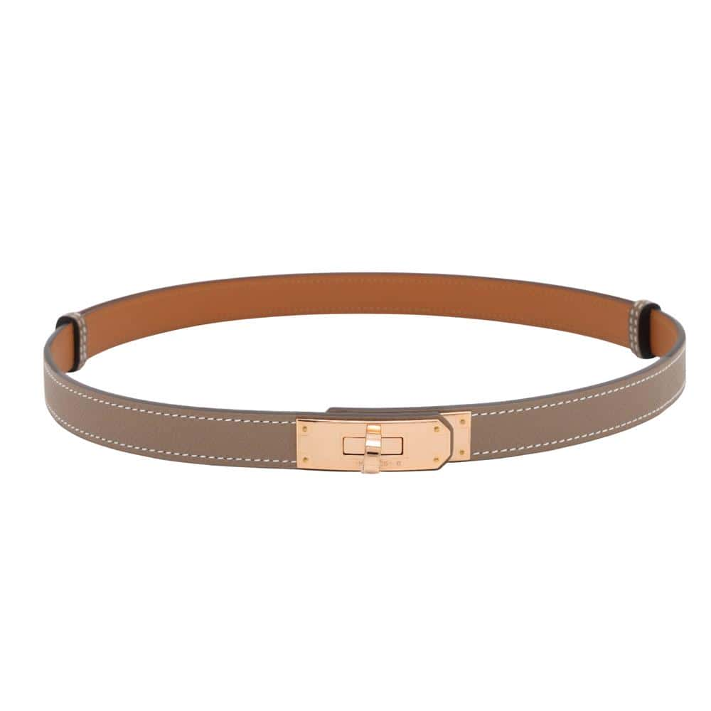 HERMES Kelly belt Etoupe Epsom