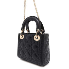 将图像加载到图库查看器中，Dior Lady Dior BlackM0505ONGE_M900 Lambskin Size Mini
