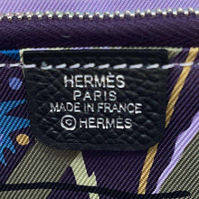 将图像加载到图库查看器中，HERMES Azap Long silk in Black Epsom
