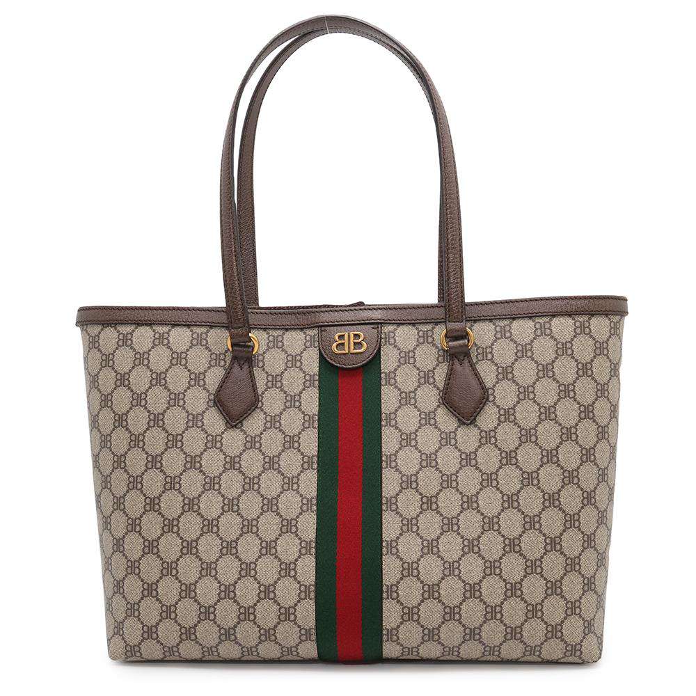 GUCCI Gucci Collaboration The Hacker Project Tote Bag Beige/Brown680125 PVC Leather Size Medium