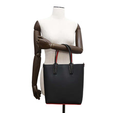 将图像加载到图库查看器中，Christian Louboutin CABATA N/S 2wayShoulder Bag Tote Bag Black/Red3205221 Calf Leather
