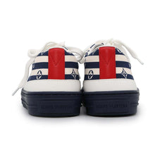 将图像加载到图库查看器中，LOUIS VUITTON LV Escale Stellar Line Sneakers White/Navy Canvas Size 35 1/2
