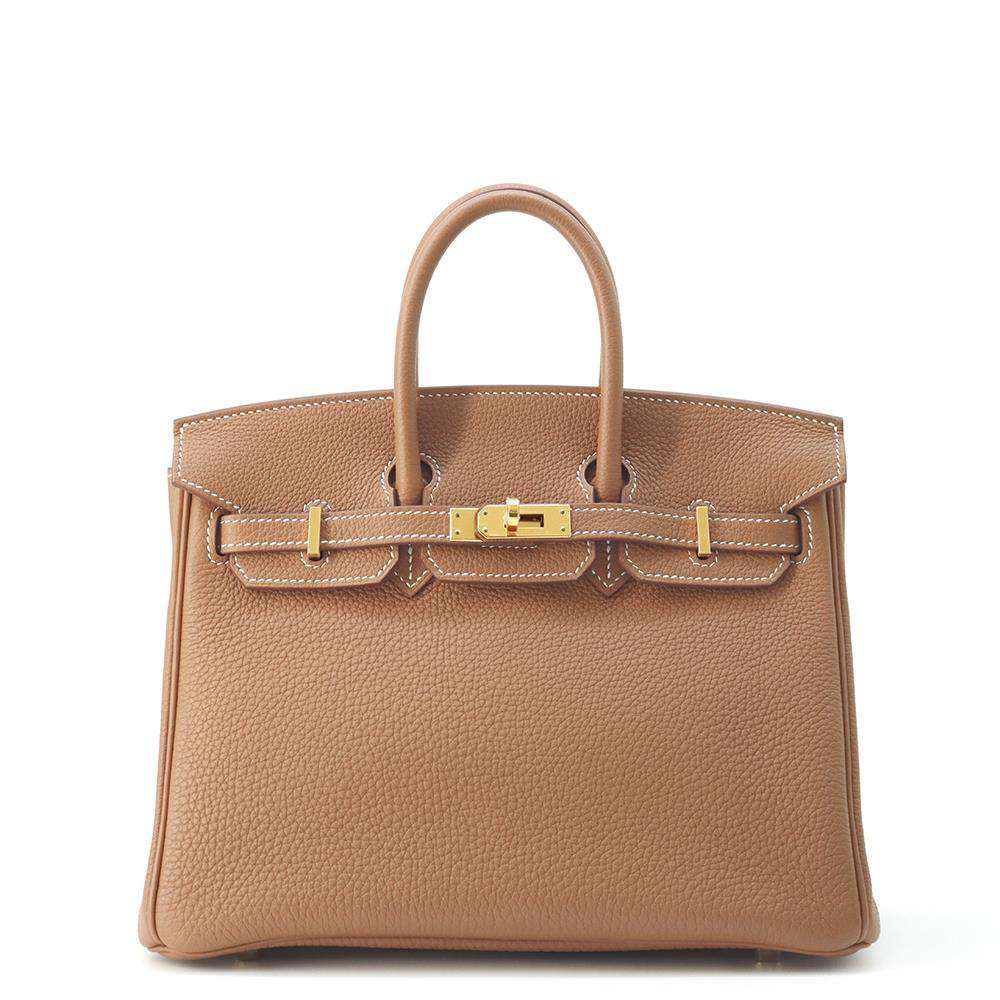 HERMES Birkin Gold Togo Leather Size 25